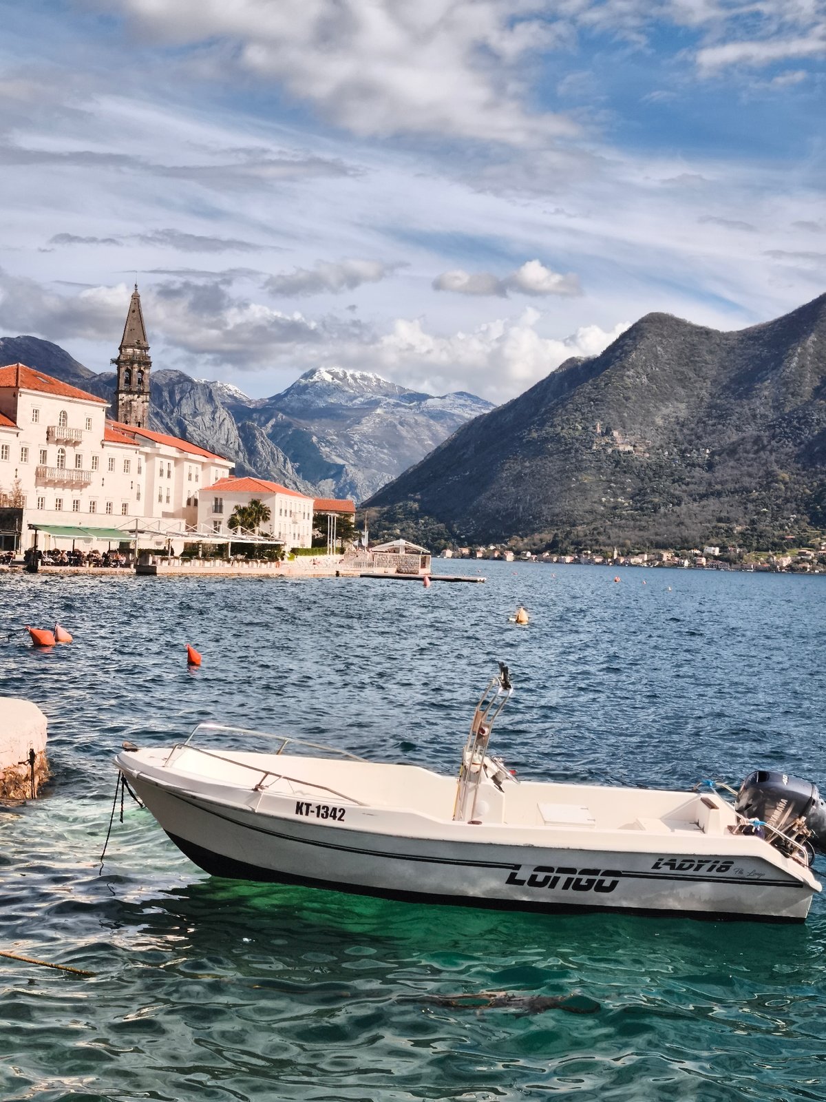 Afternoon tourist experience documented in historic Perast, Montenegro
