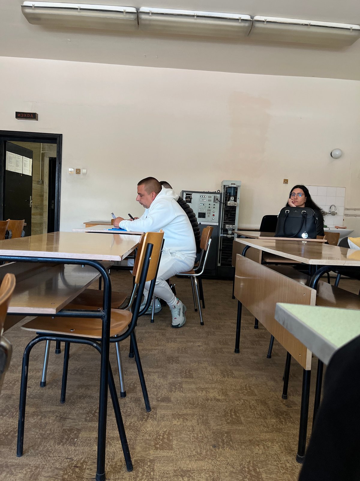 Students, staff gather at Plovdiv University during morning hours