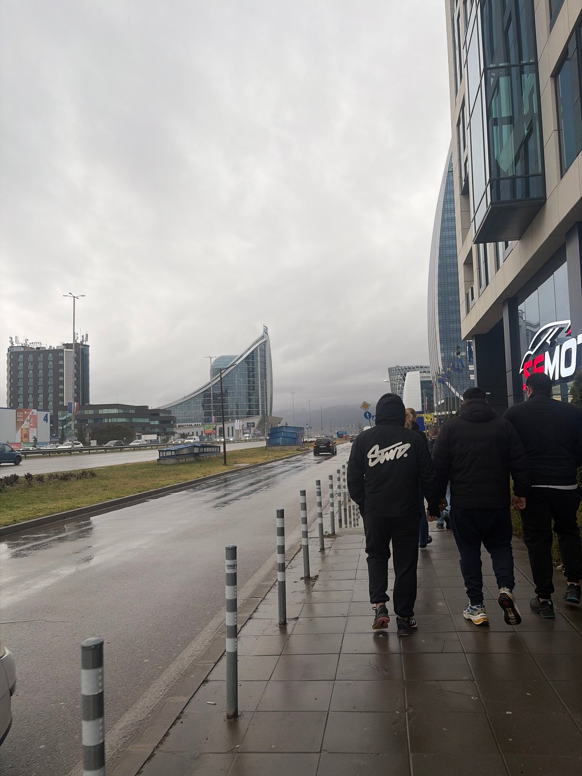 Early morning commuters navigate Sofia streets and transit