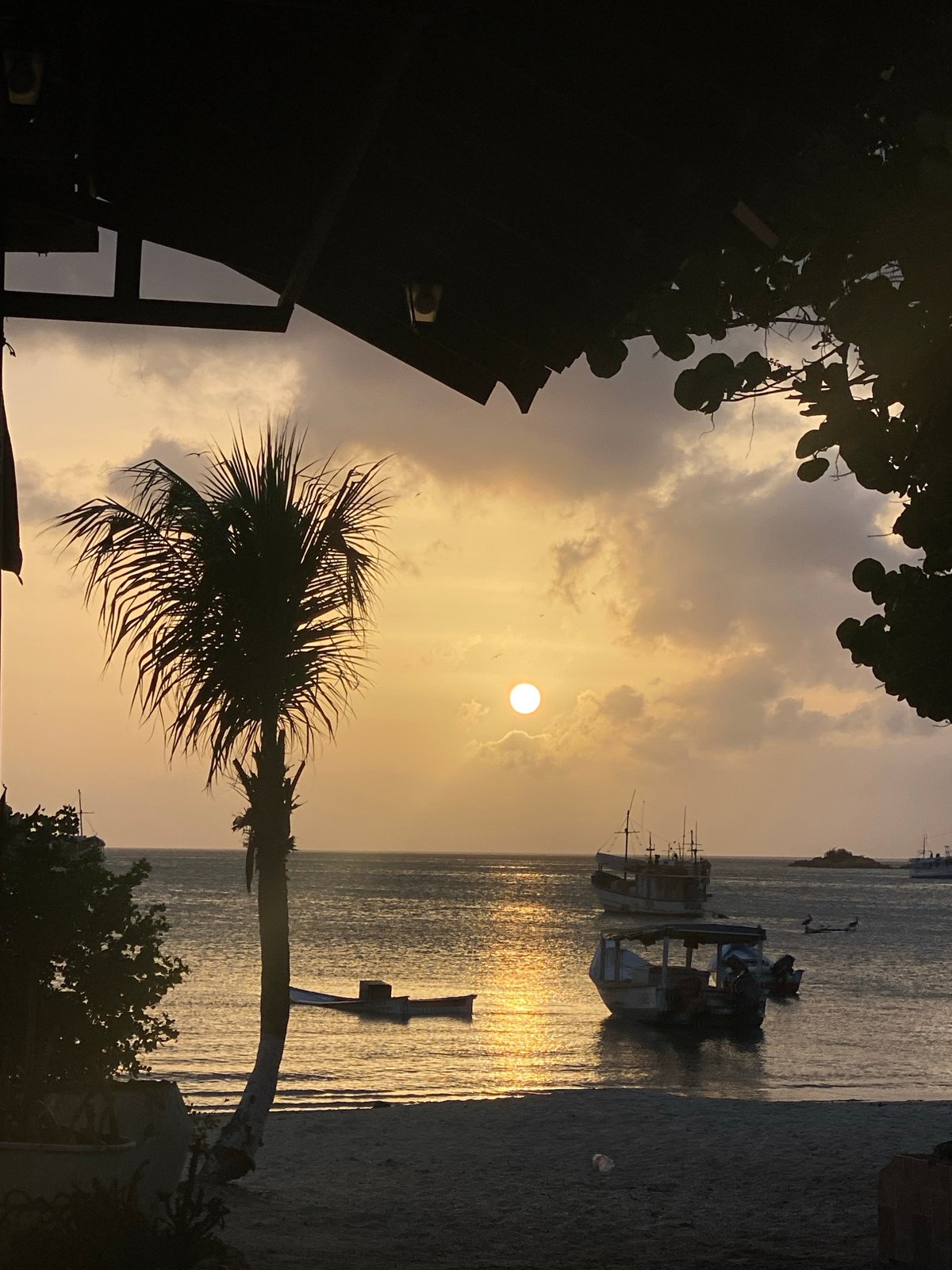 Evening sunset documented at Juan Griego waterfront, Venezuela