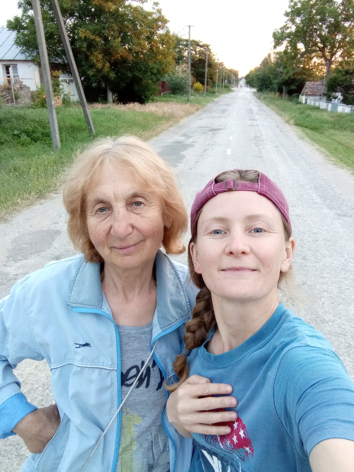 Summer solstice evening in a quiet Ukrainian village