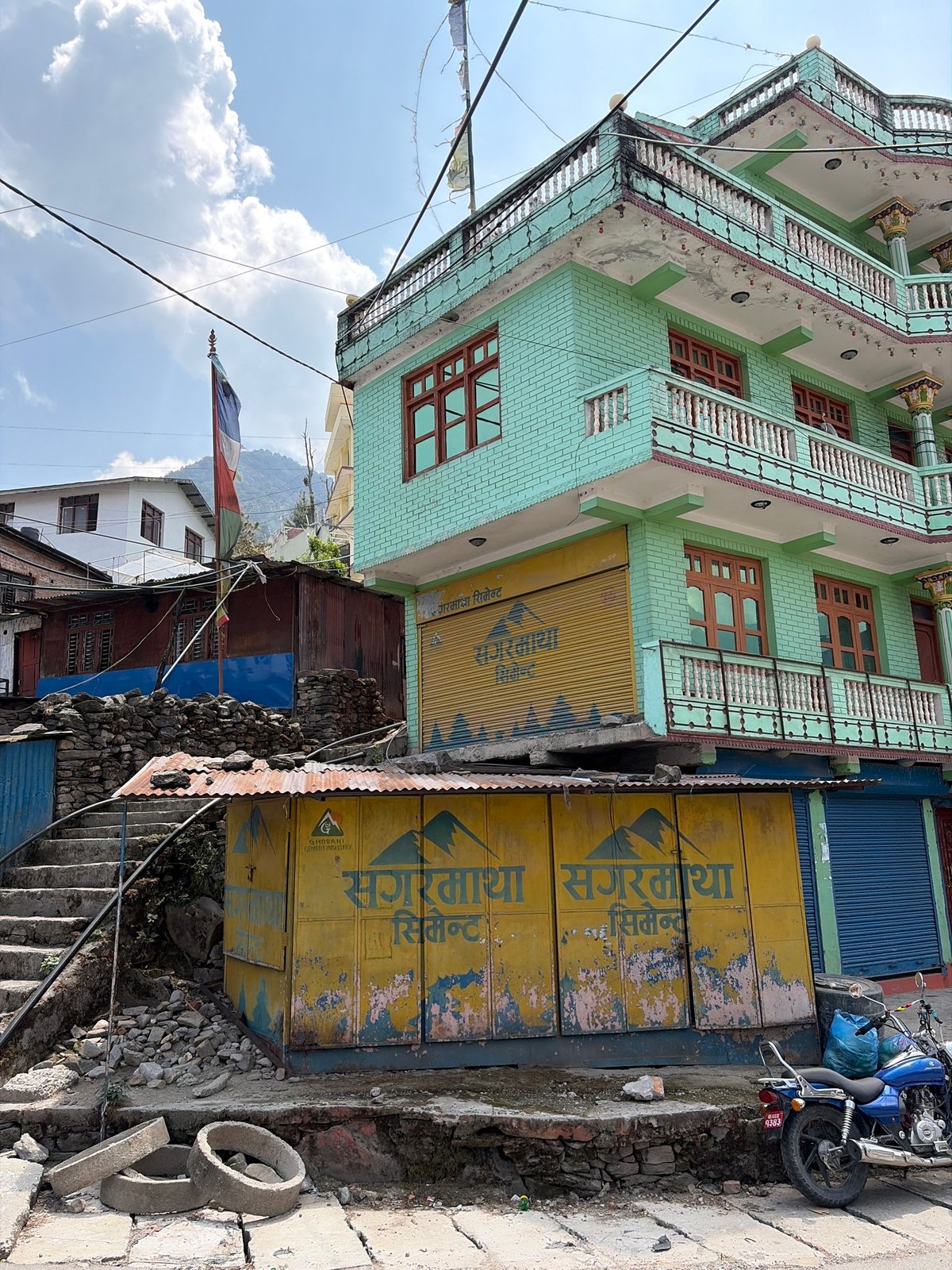 Morning street scenes documented in mountain town Gosaikunda, Nepal