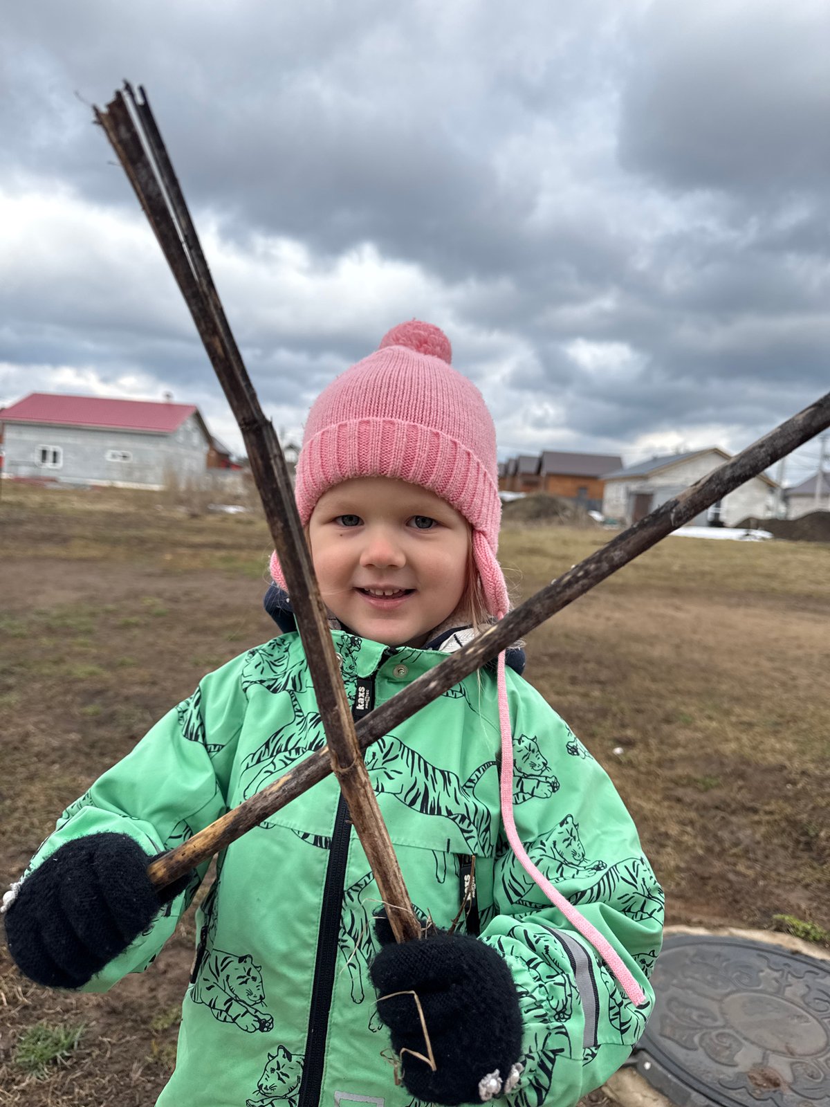 Daily life moments captured in rural Russian village