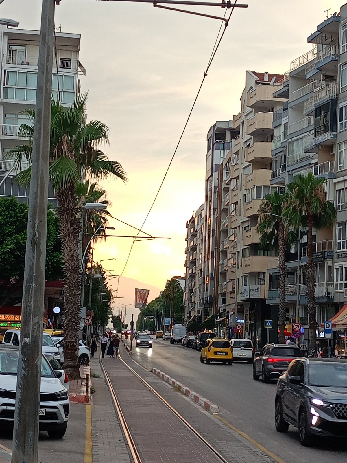 Antalya's waterfront park at golden hour
