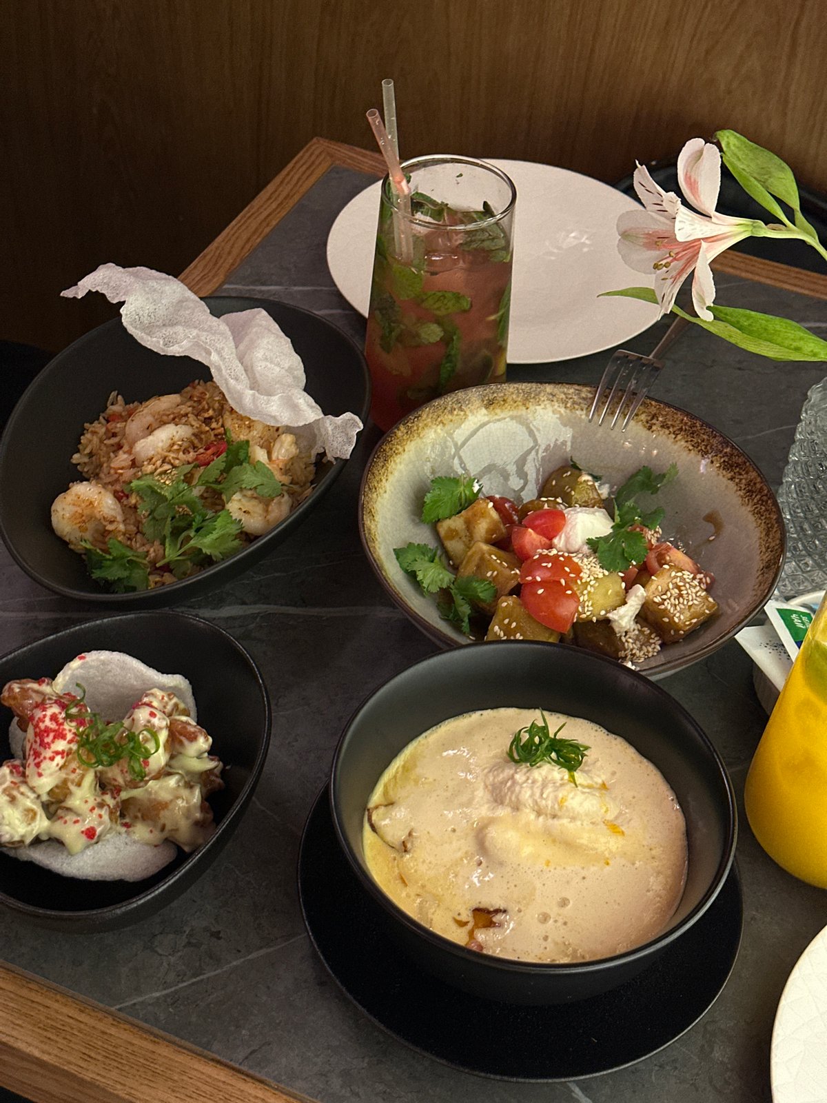 Restaurant dining scene documented in Rostov-on-Don