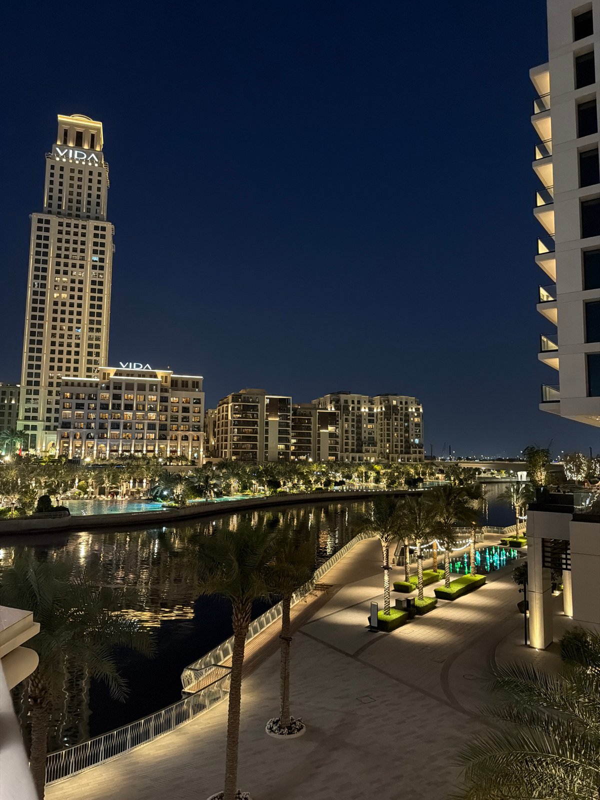 Dubai skyline observed during evening hours, April 2026