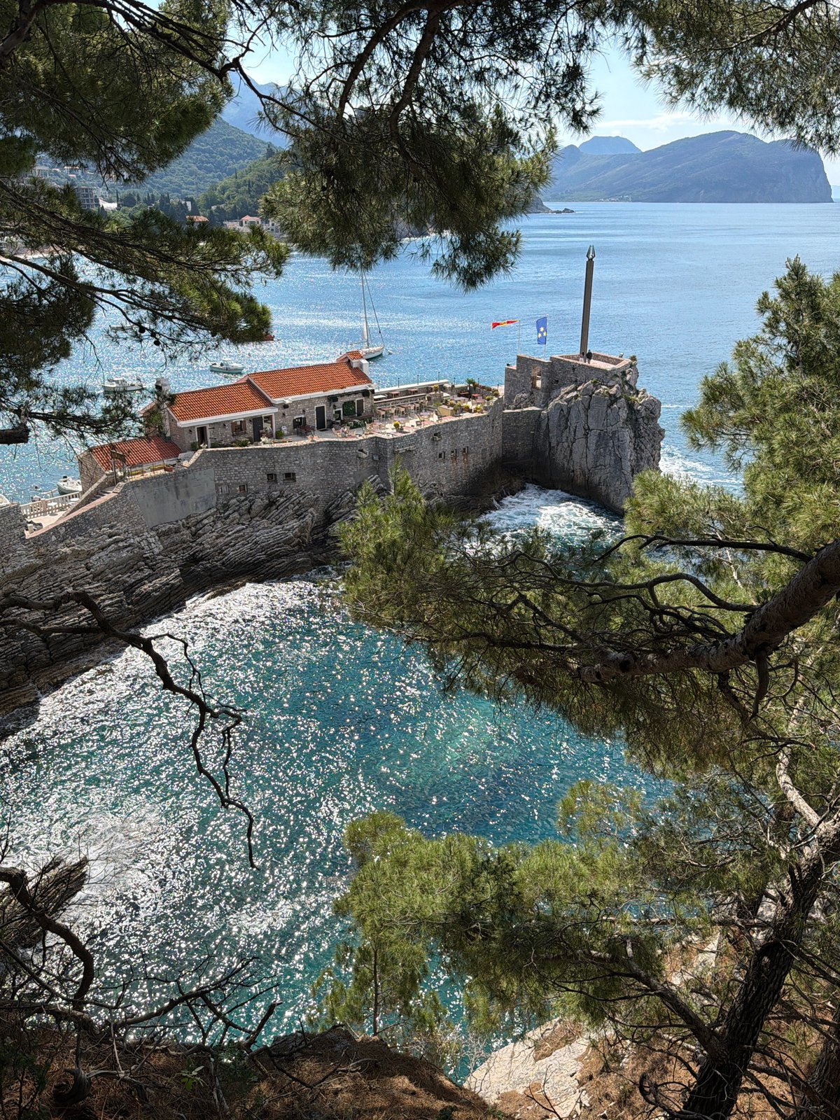Historic fortress captured at Petrovac na Moru, Montenegro