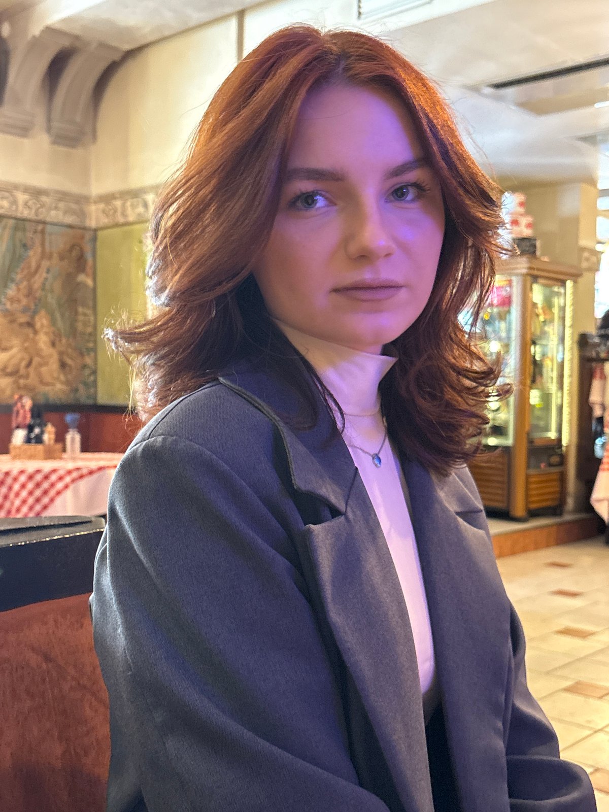 Two women dine at Italian restaurant in Saint Petersburg