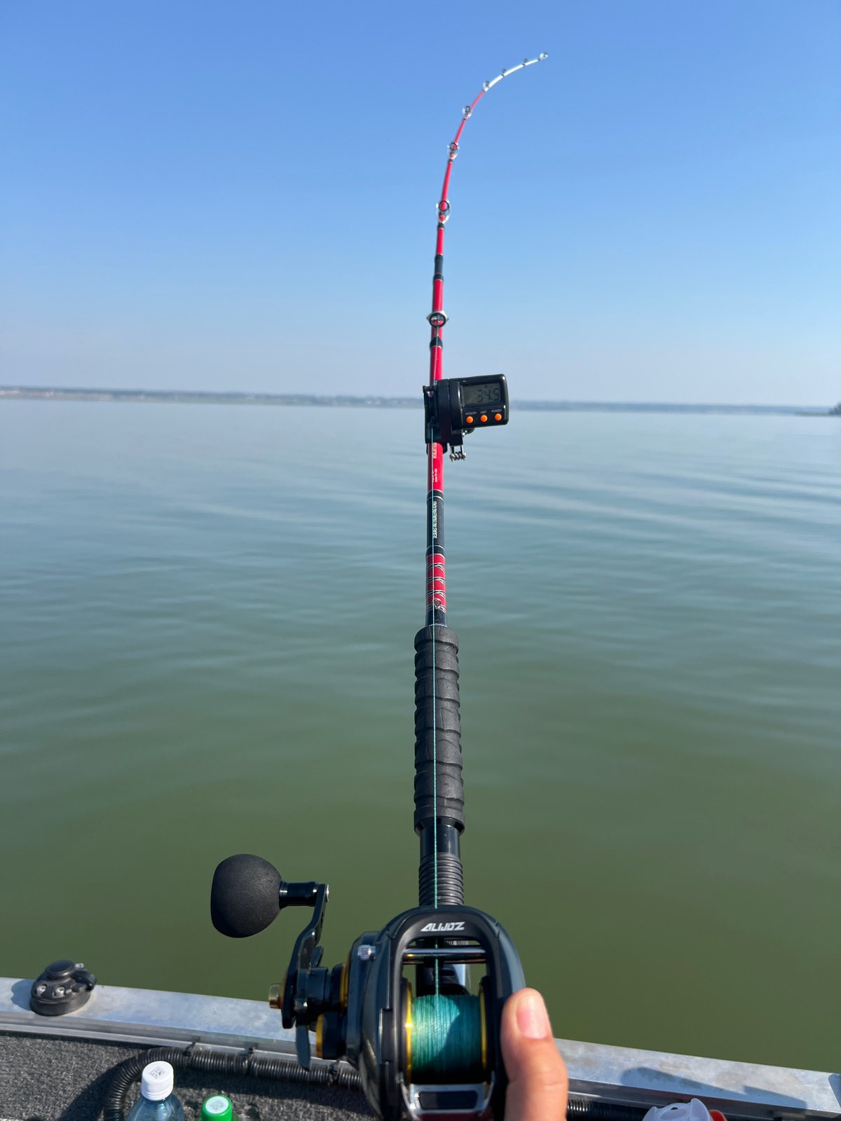 Out on the water fishing near Novopichugovo, Russia.