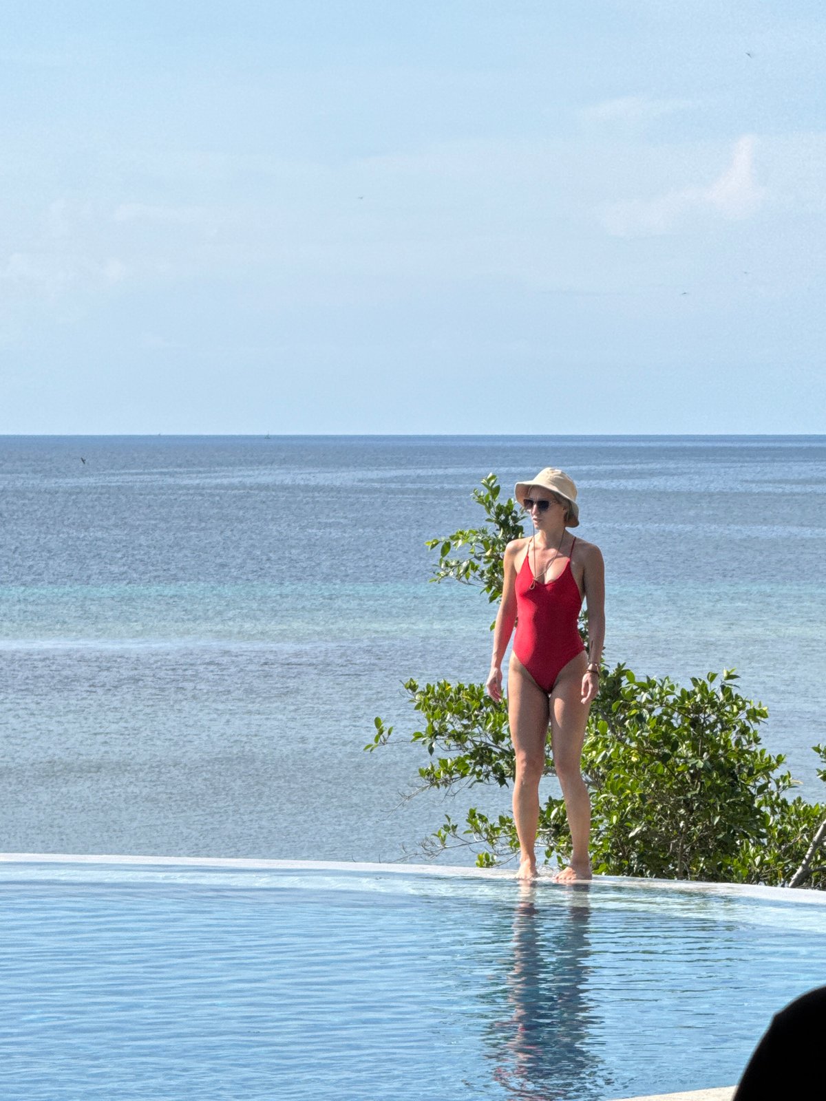 Resort guests share oceanfront facilities with grazing deer in Gerokgak