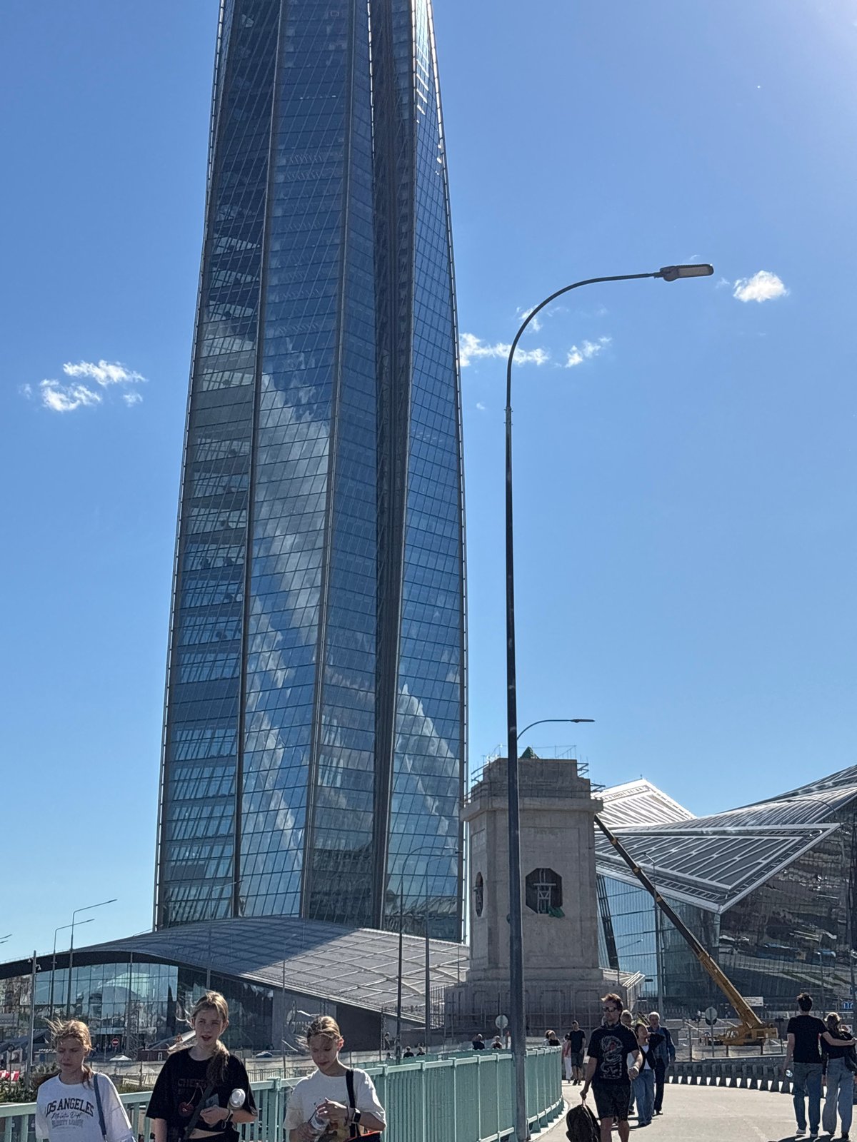 Lakhta Center and Saint Petersburg waterfront on a clear summer day