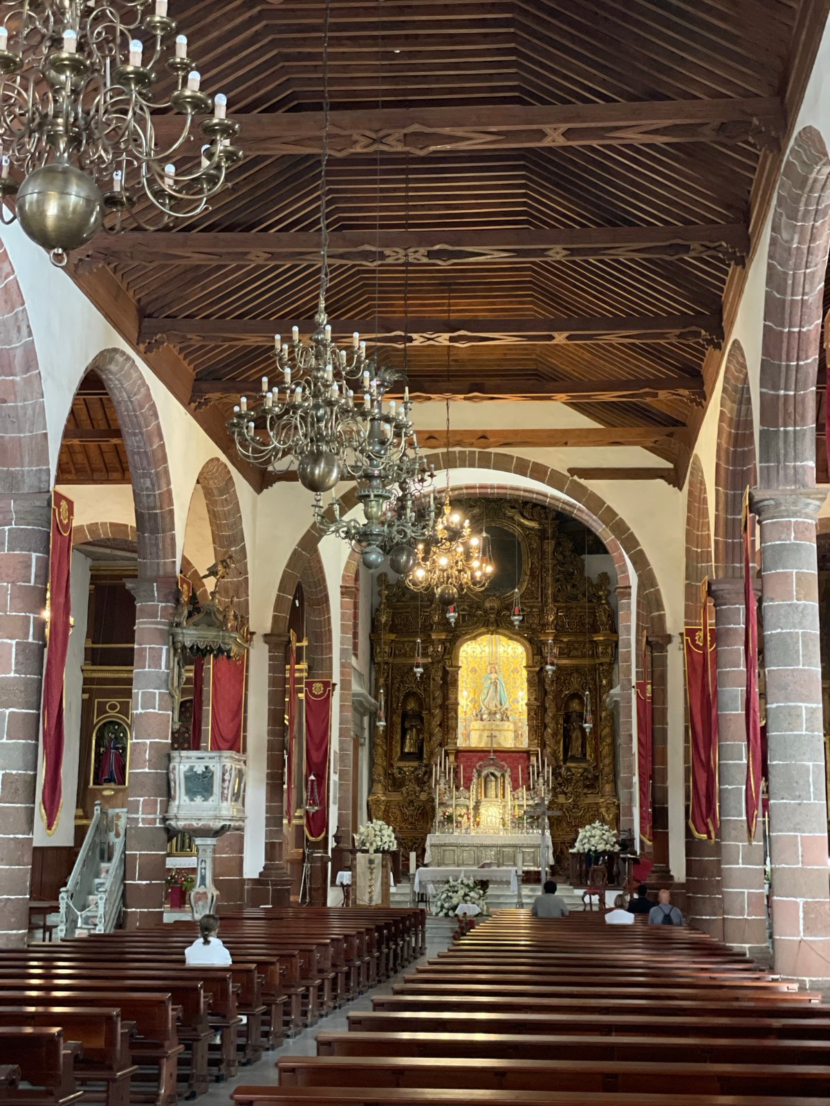 Tourist documents historic church and architecture in Tenerife