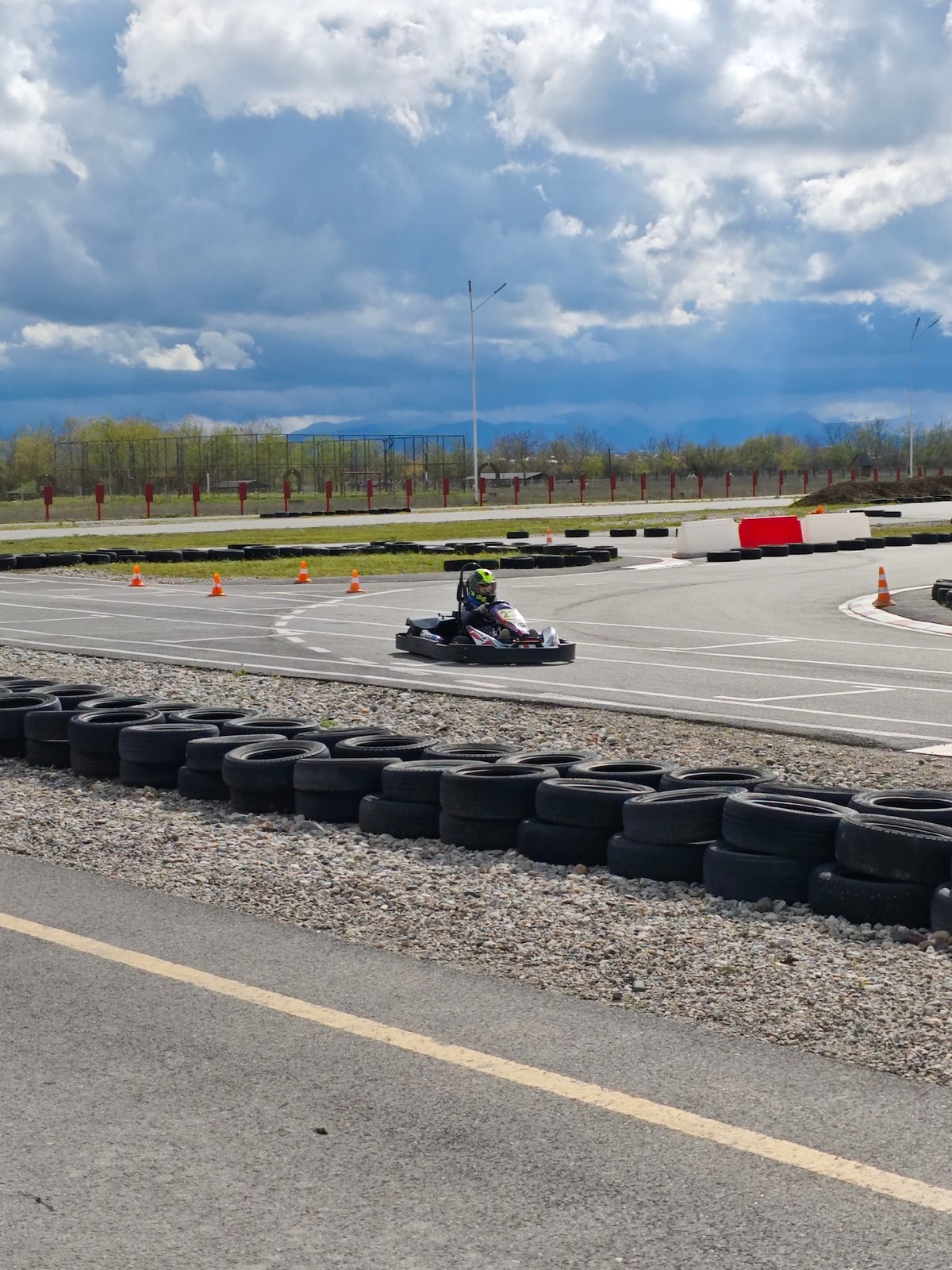 Go-kart racing session documented in Kishpek, Russia