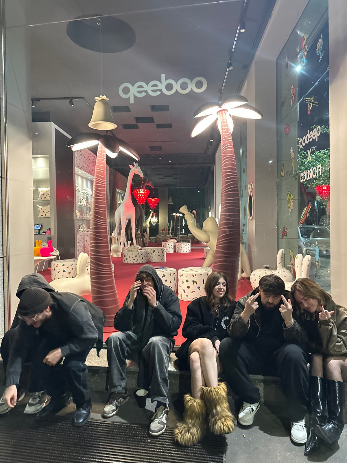 Late night street scenes documented in Milan city center