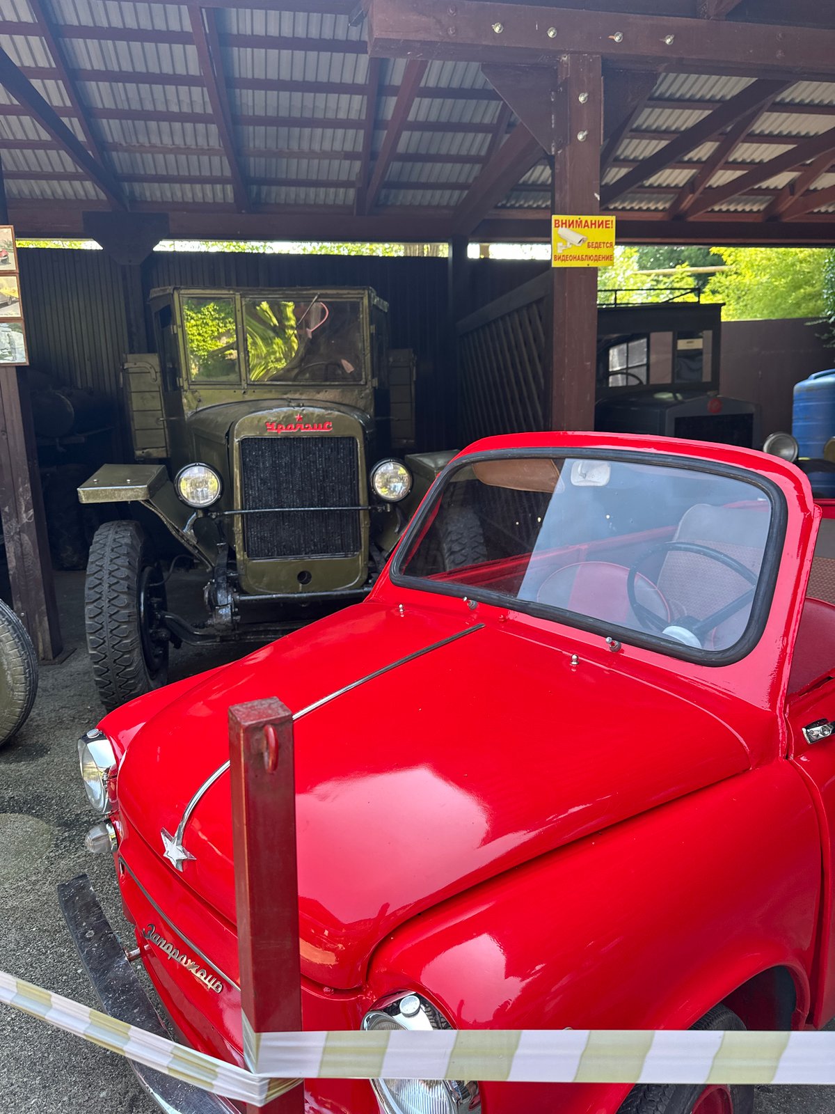 Outdoor vintage vehicle and artifact exhibition in Sochi