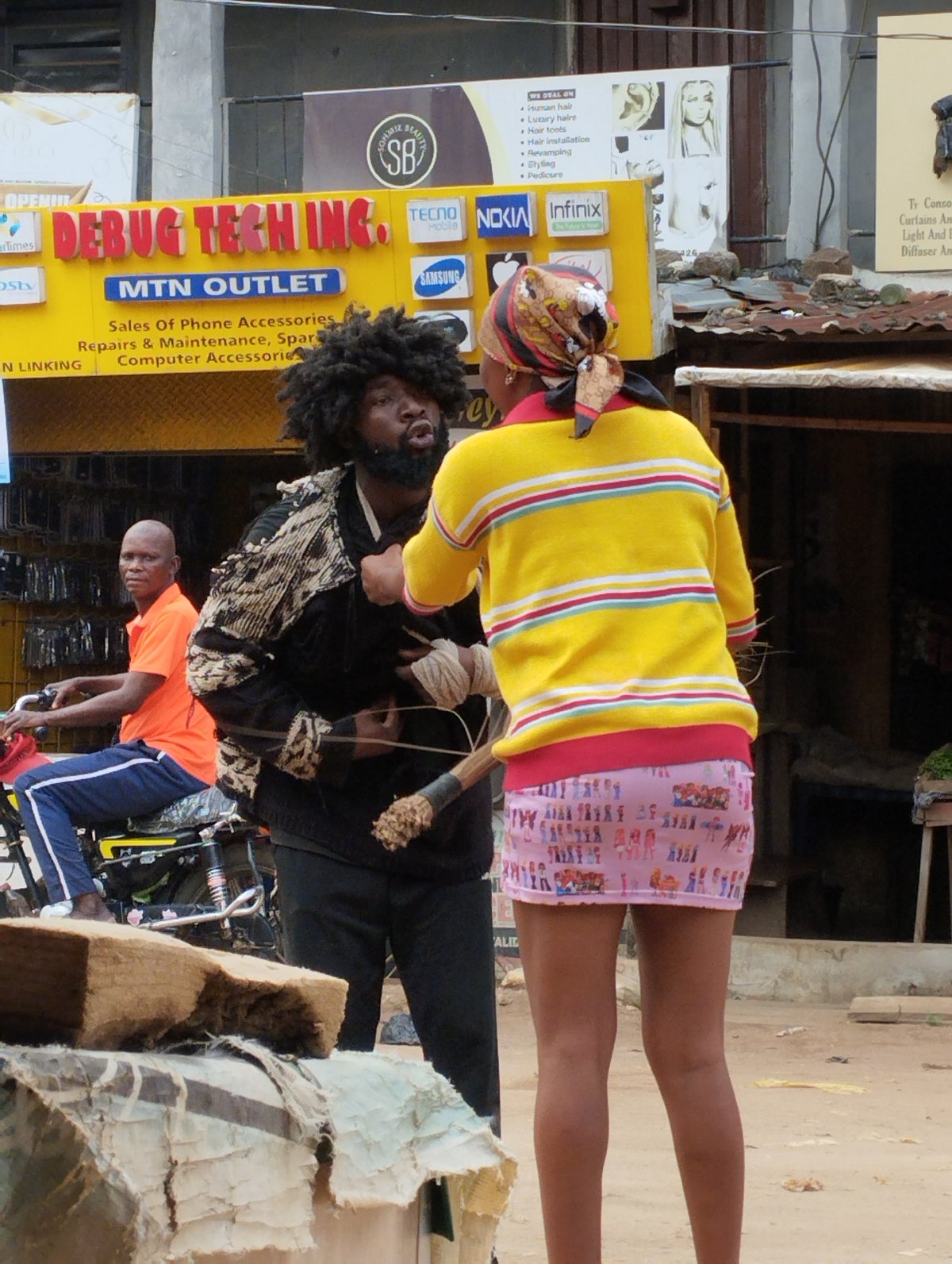 Street life and commerce in Ihiagwa, Nigeria