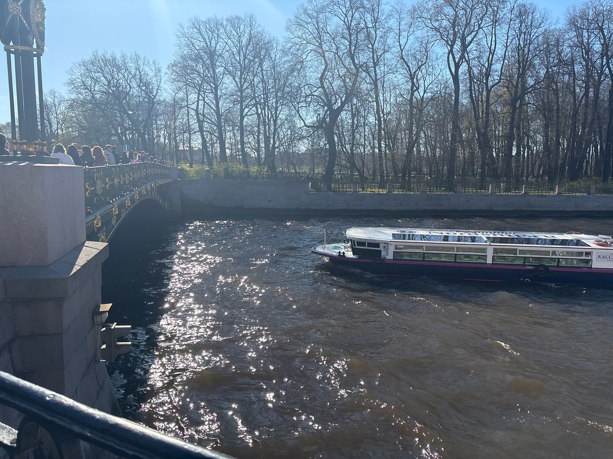 Saint Petersburg canal scenes documented during sunny afternoon
