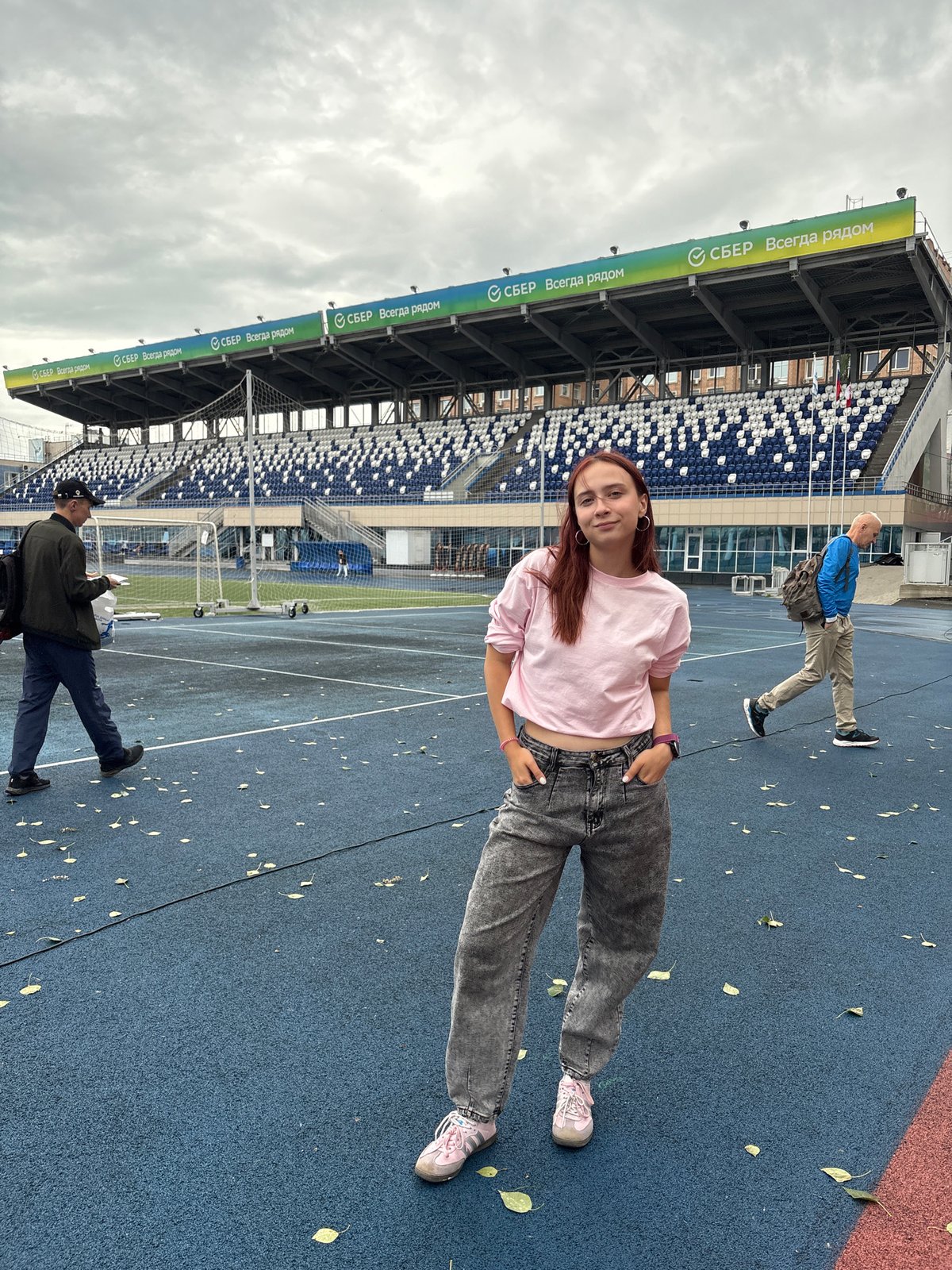 Sports event draws young women to Izhevsk stadium venue