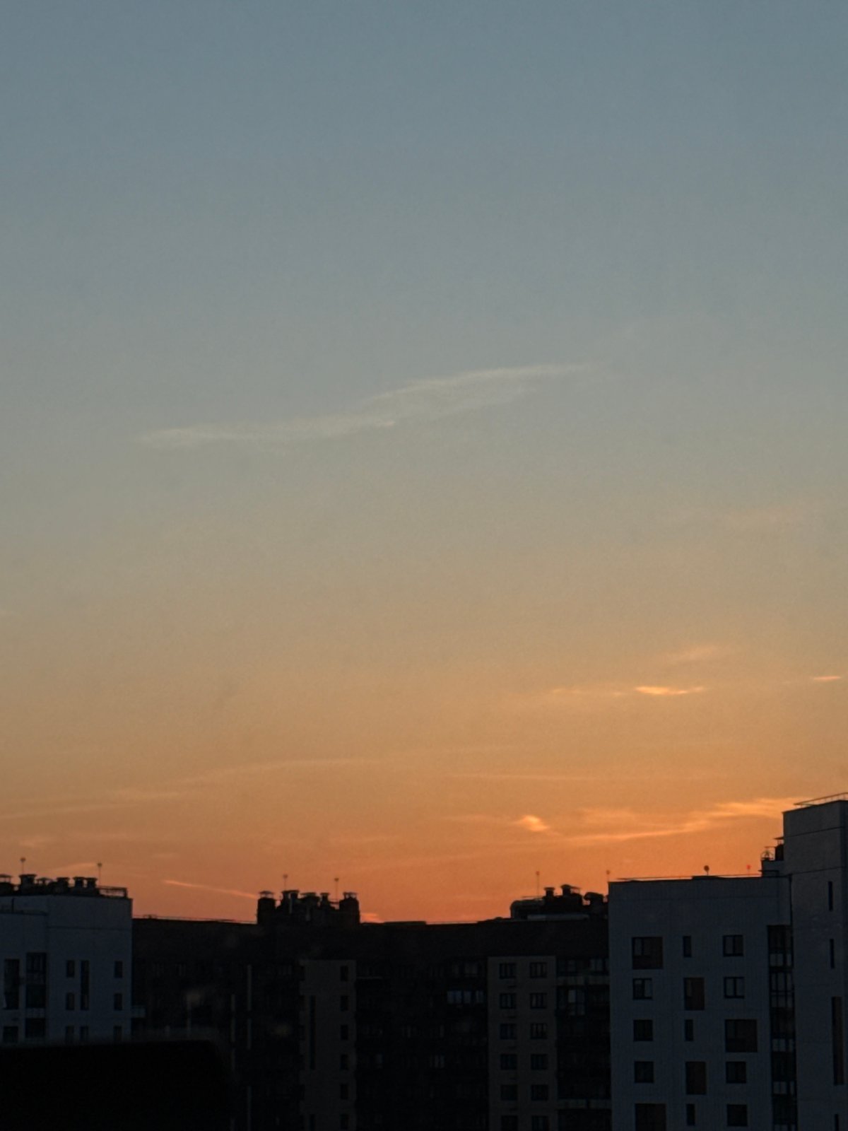 Sunset observed over residential Lyubertsy, Russia