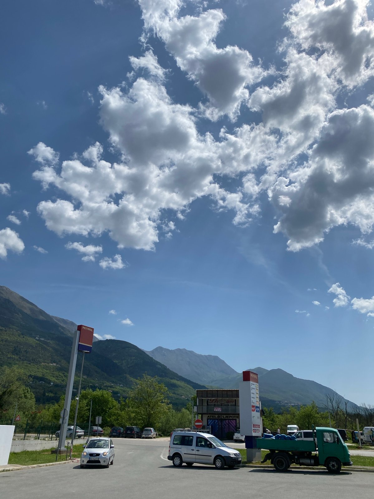 Sunny mountain scenery documented in Kavač, Montenegro
