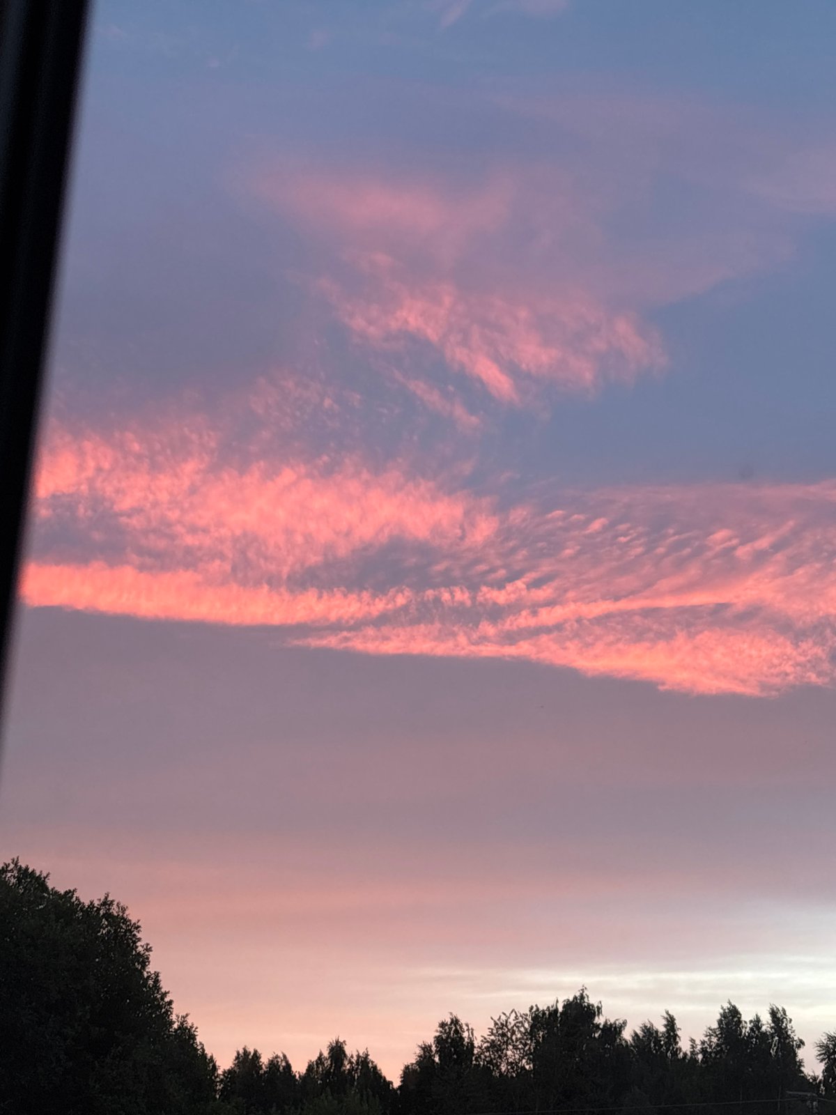 Vivid summer sunset over Pavlovo, Russia