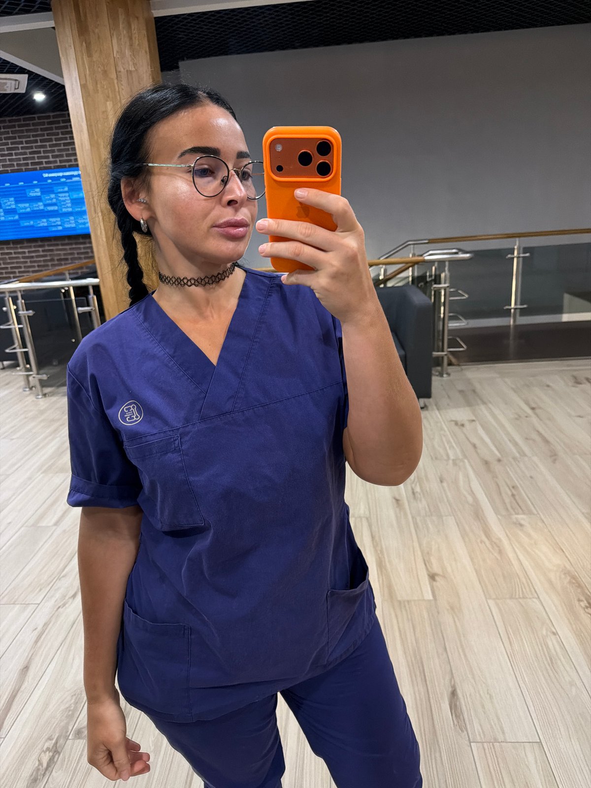 Mirror selfies in a Saint Petersburg medical facility