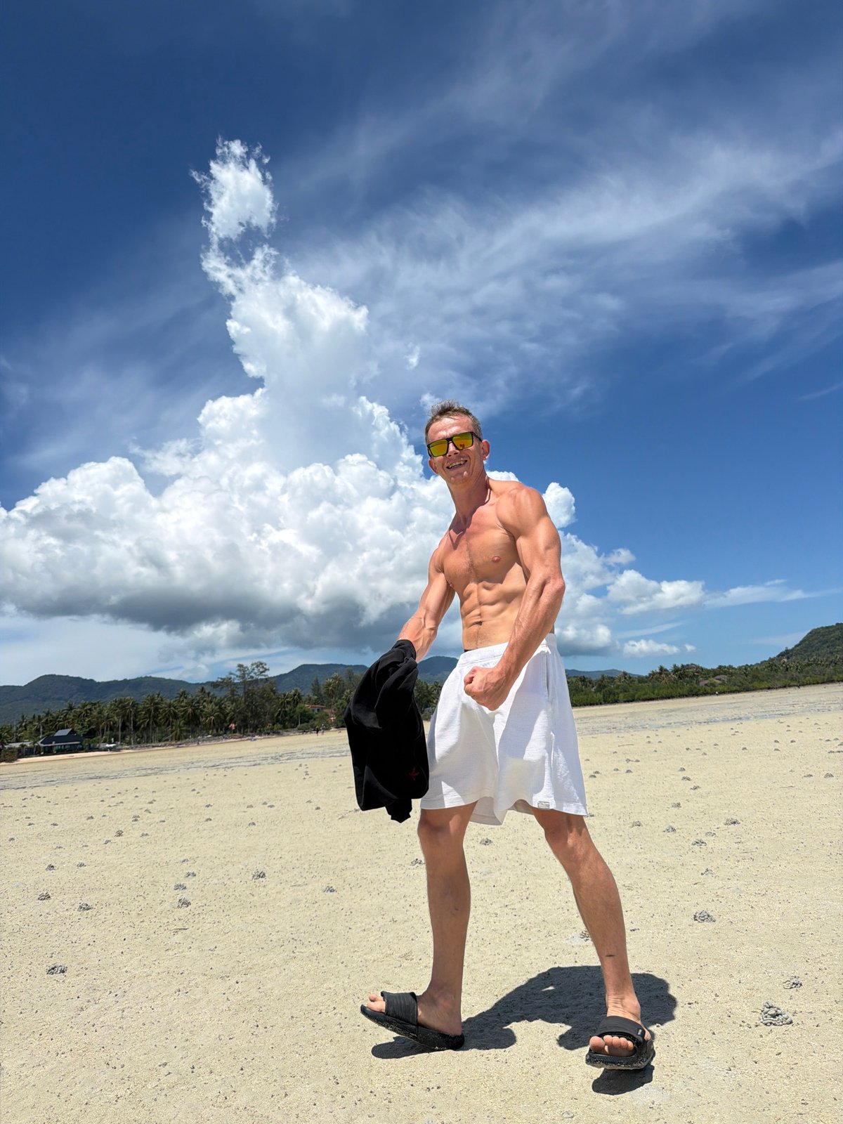 Morning beach photos captured on Koh Phangan during low tide