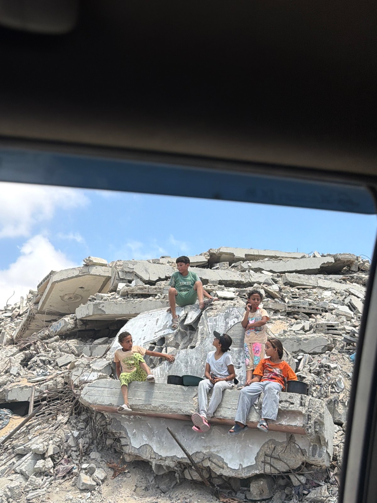 Children among the rubble in Jabalia, northern Gaza