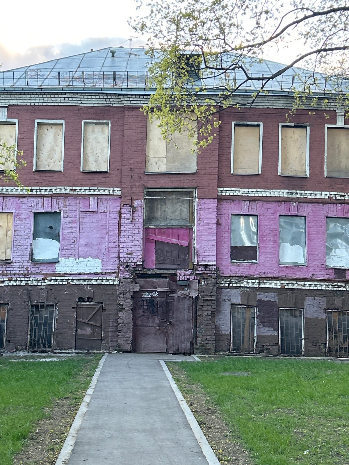 Multi-story building observed in Moscow urban setting