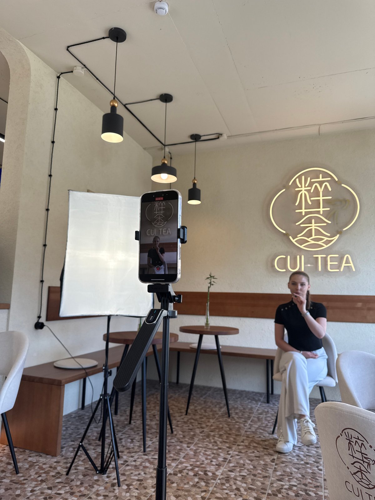 Chinese tea cafe interior documented in Irkutsk, Russia