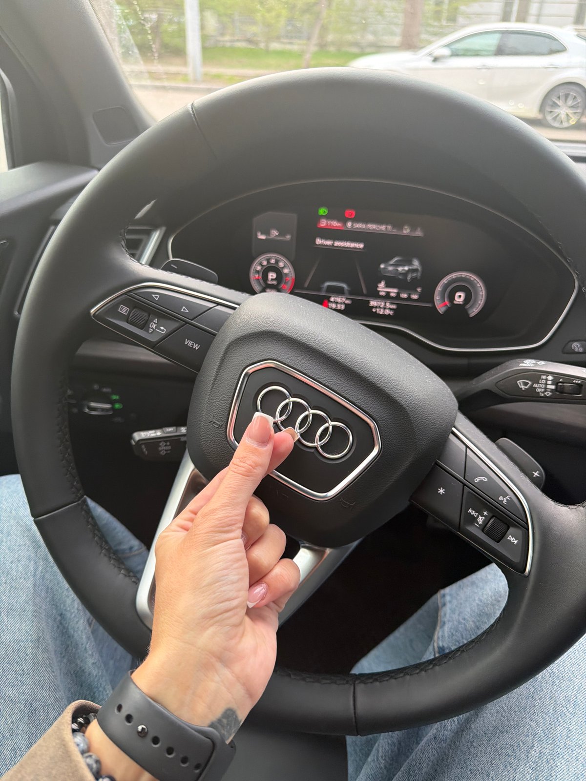 Everyday moments: car interior, tennis game, bathroom selfie captured