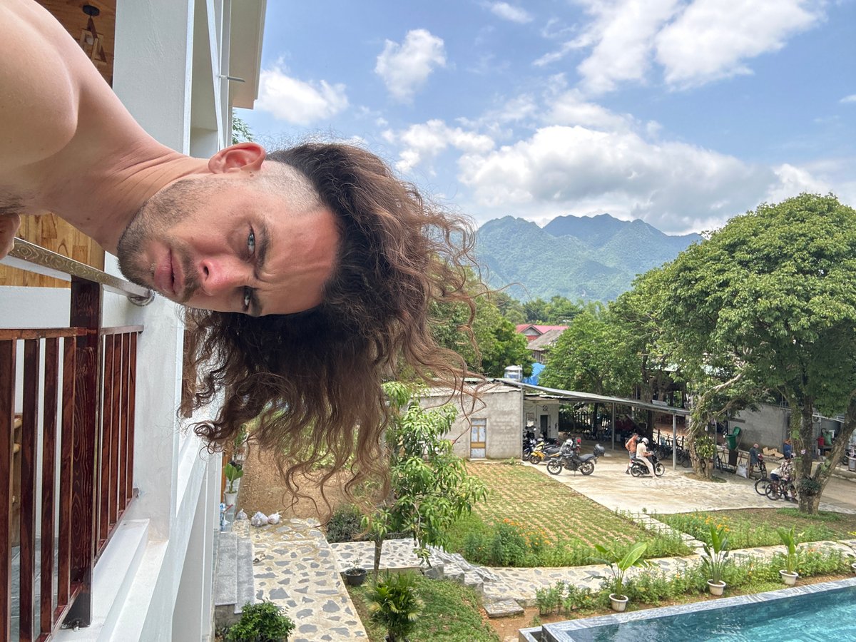 Morning resort activities documented in rural Vietnam