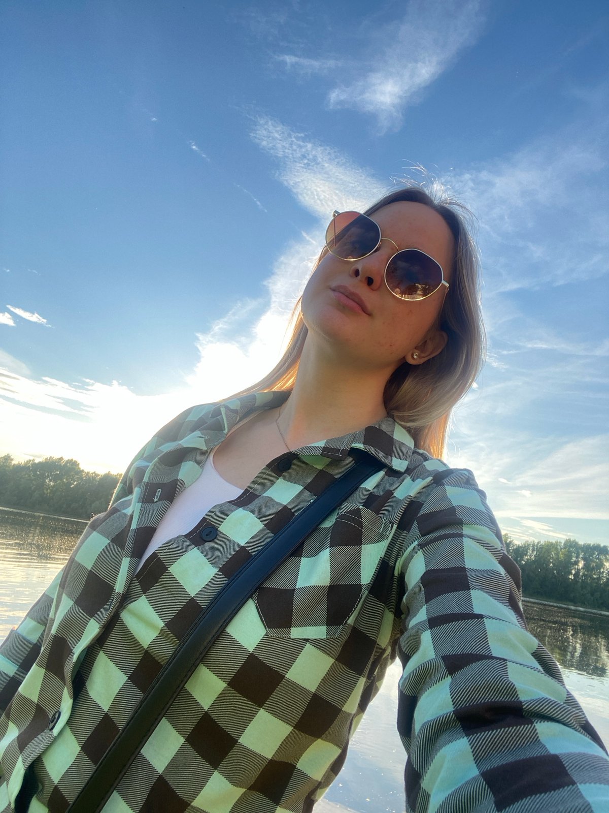 Sunset evening along the Kama River in Chaikovsky