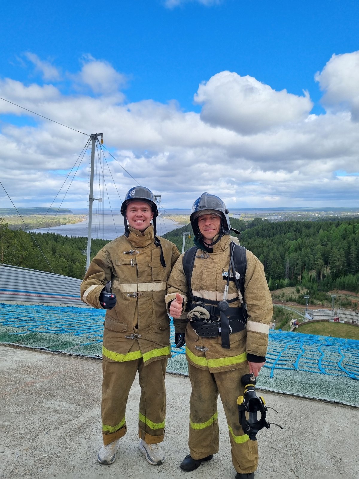 Emergency crews, tourists visit ski jump complex in Russia