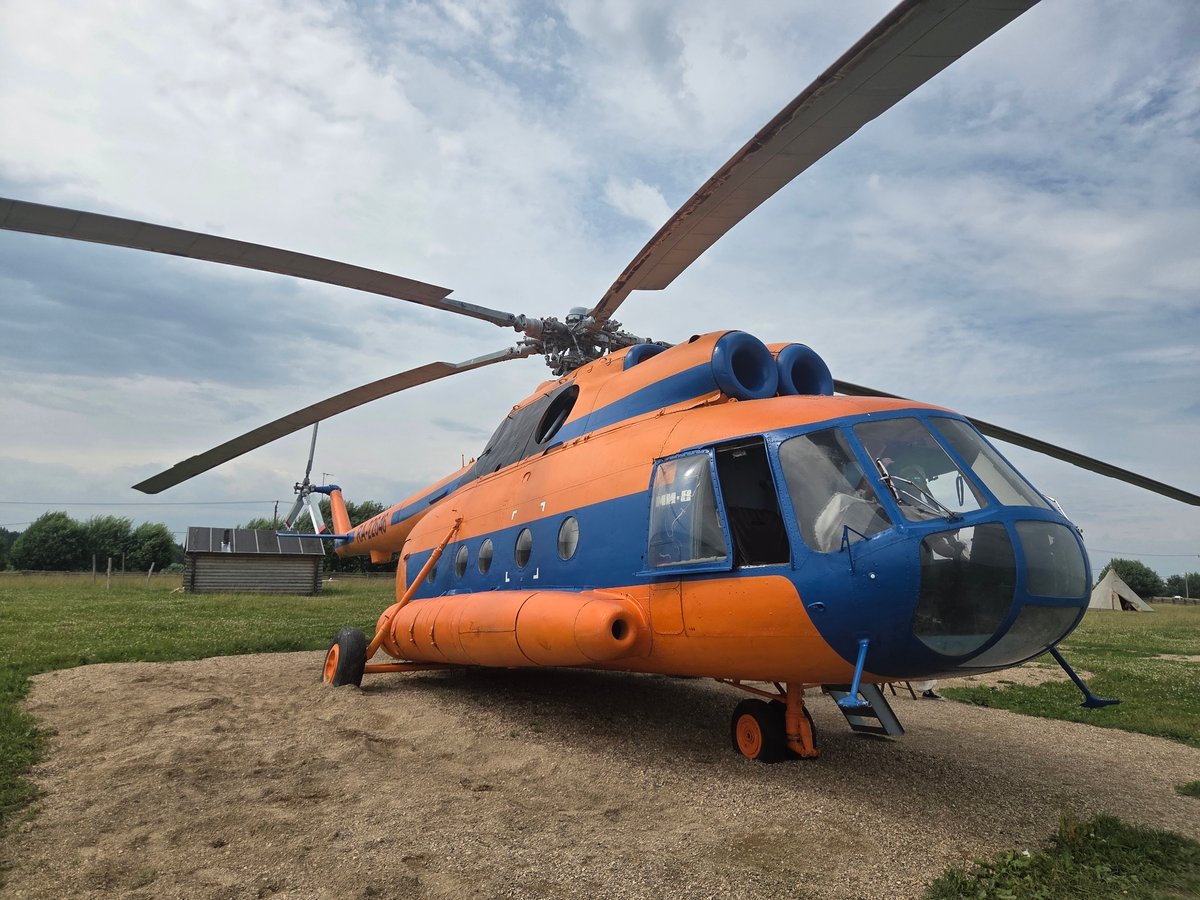 Mi-8 helicopter on static display near Khotkovo, Russia