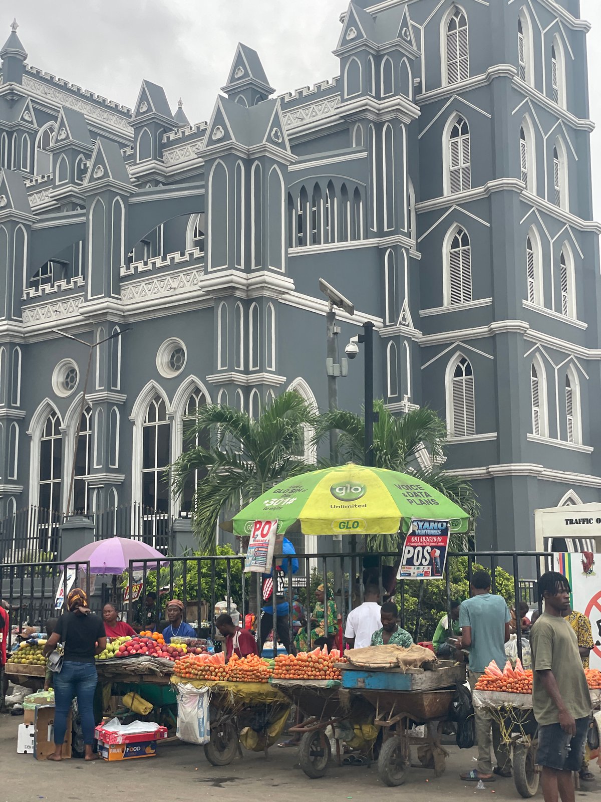 Lagos Cathedral documented under cloudy morning skies