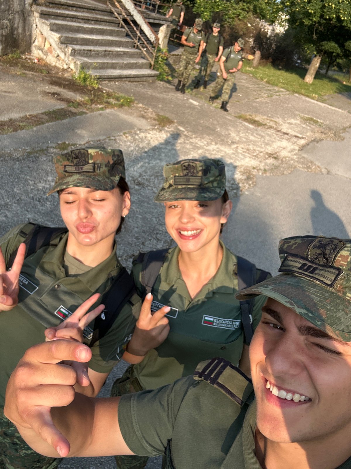 Military uniforms, selfies, and summer skies in Veliko Tarnovo