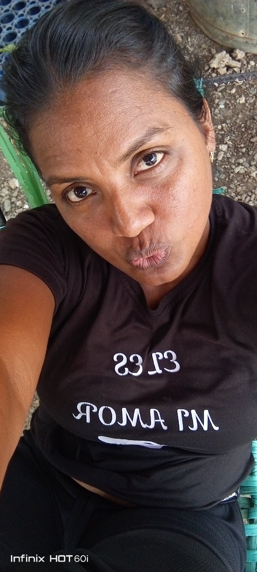 Person takes selfies in Altagracia, Venezuela