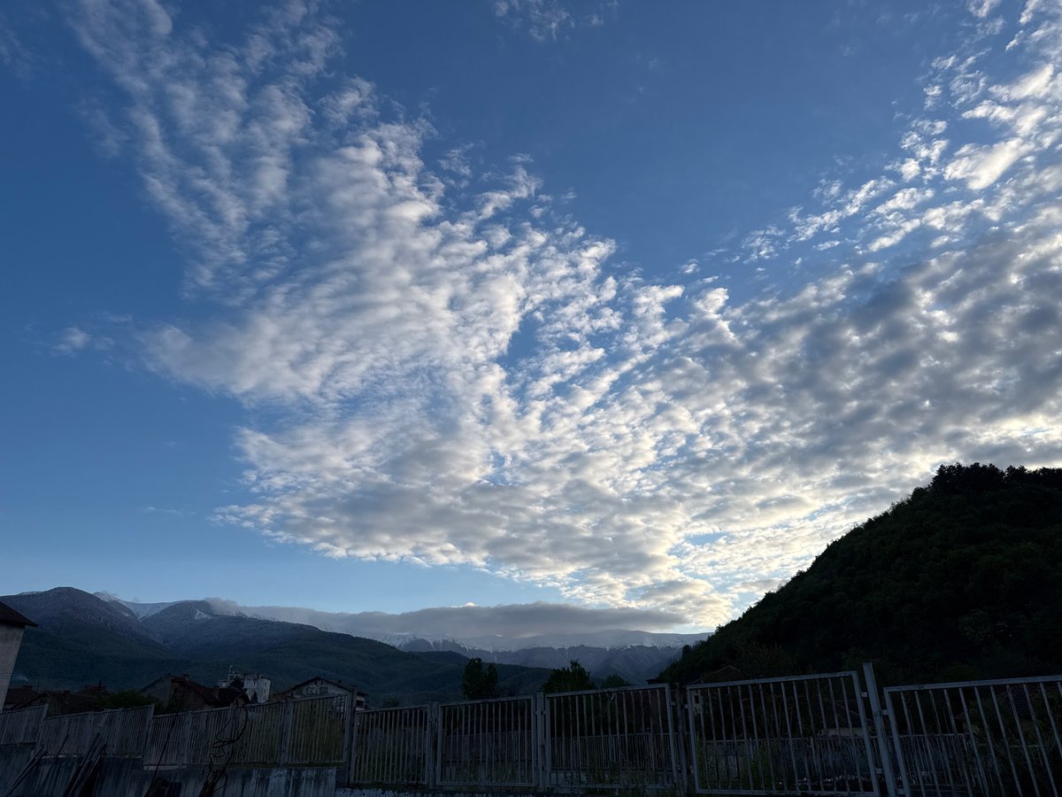 Cloudy afternoon scene documented in Berkovitsa, Bulgaria