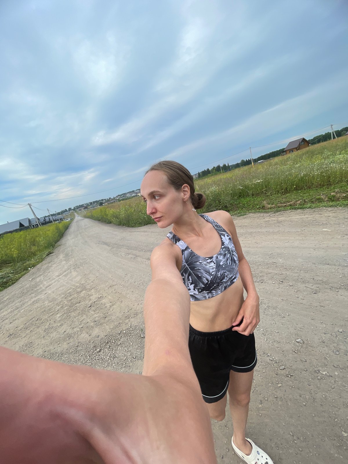 Quick selfie stop on a summer run through Podshivalovo