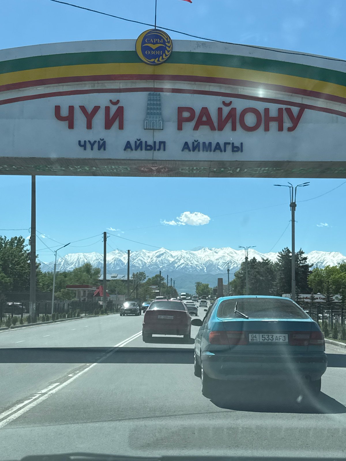 Street scene documented in Tokmok City, Kyrgyzstan
