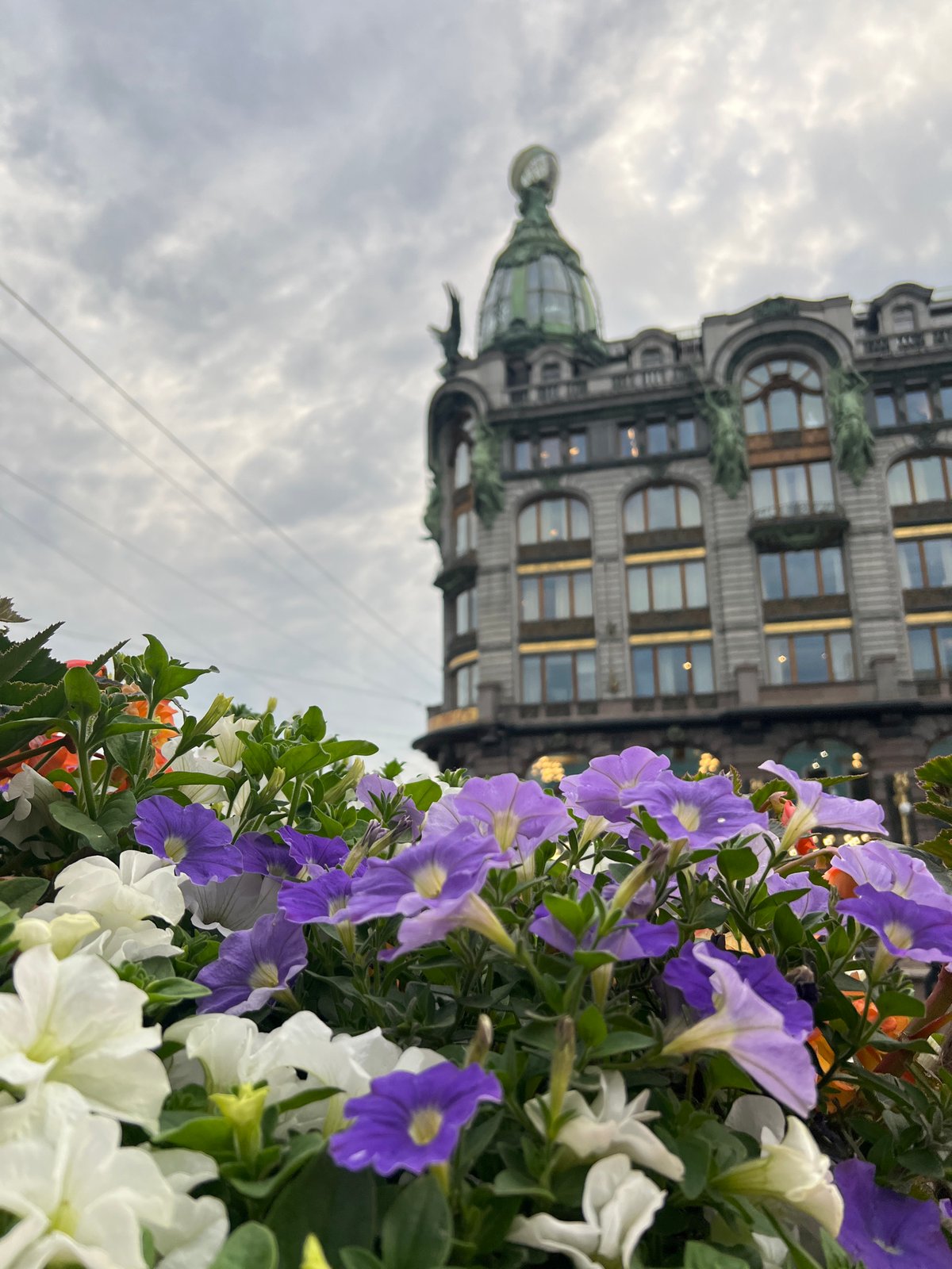 Saint Petersburg street life and landmarks on a summer afternoon