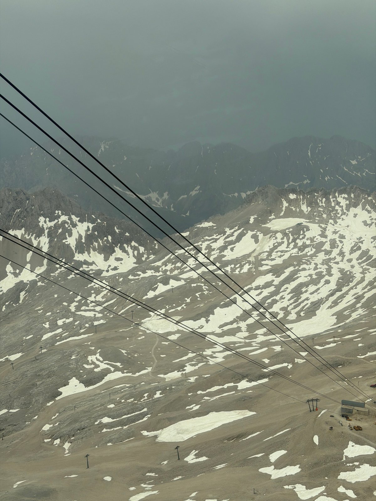 High-altitude views over Grainau's rocky peaks and valley below