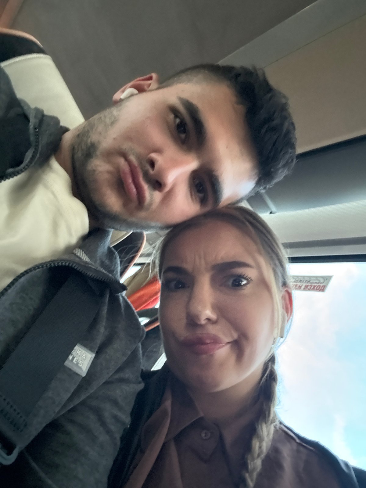 Couple takes selfie in Bouze-lès-Beaune, France
