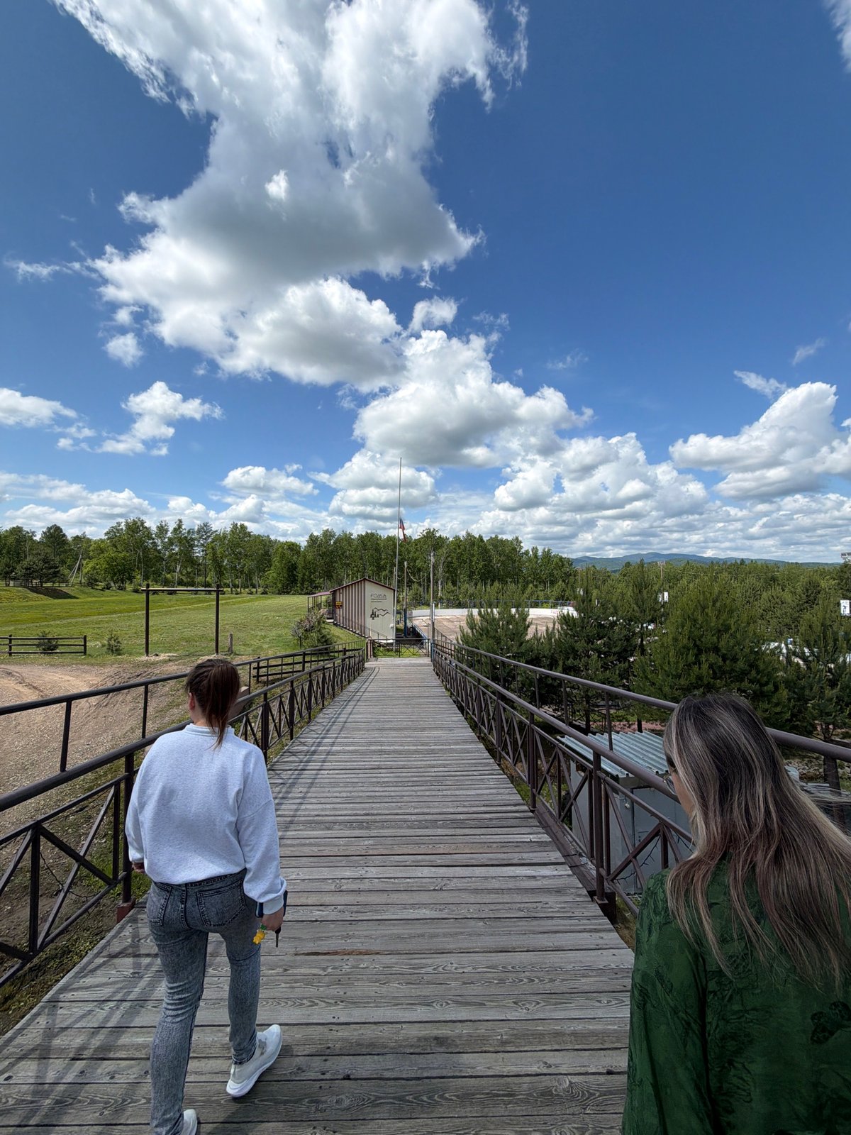 Woman documents sunny day outing in Birobidzhan, Russia