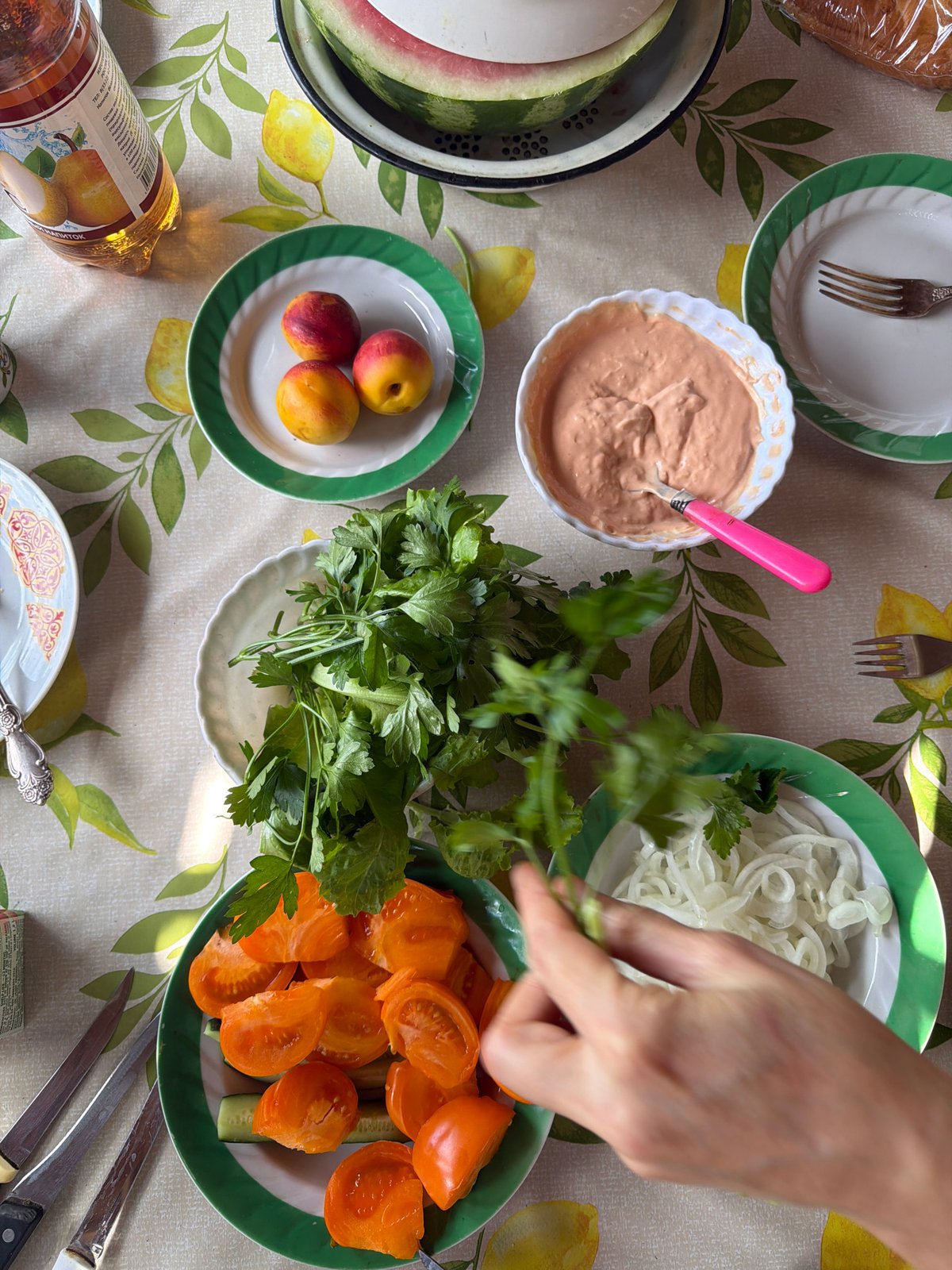 Summer dacha day in Kurgan: garden in full swing, barbecue on