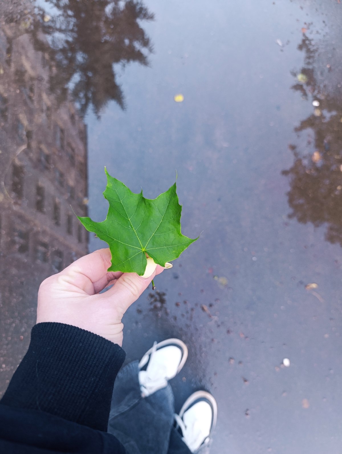 Urban residents capture everyday moments in unknown city location