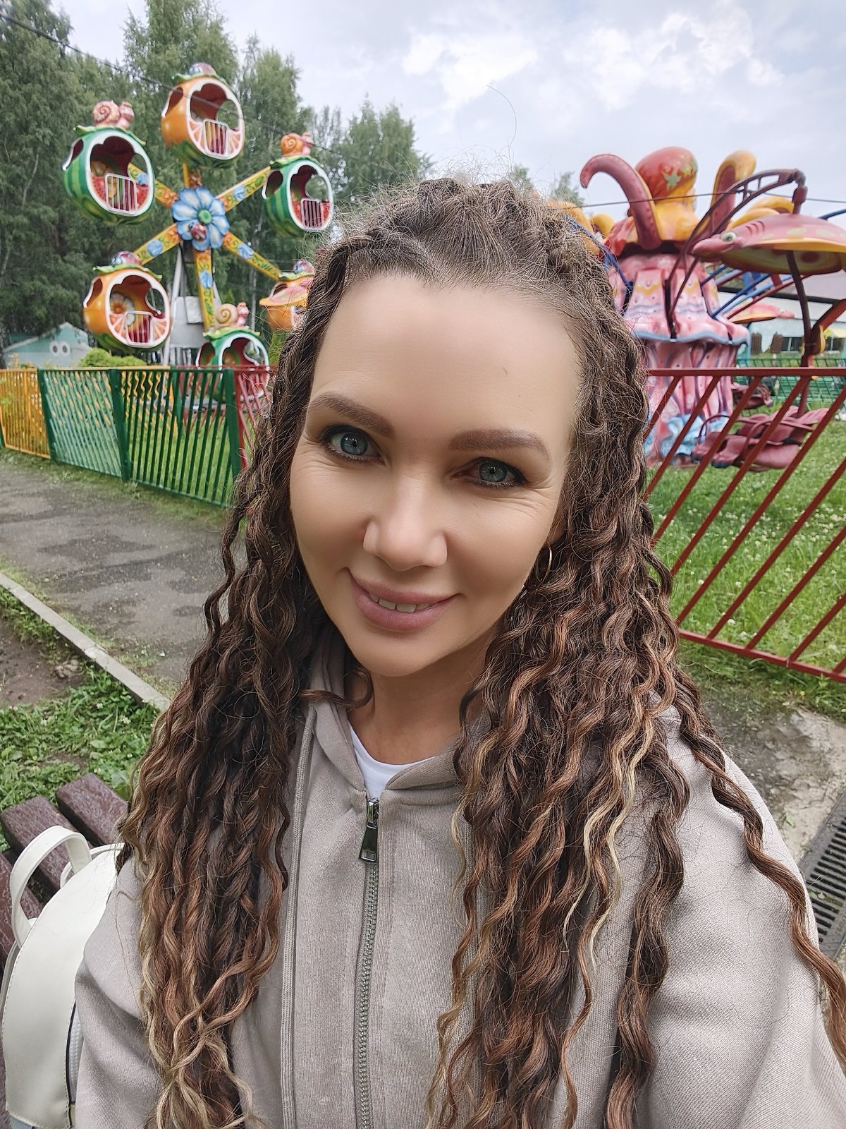 A summer day out at an amusement park in Chaikovsky, Russia