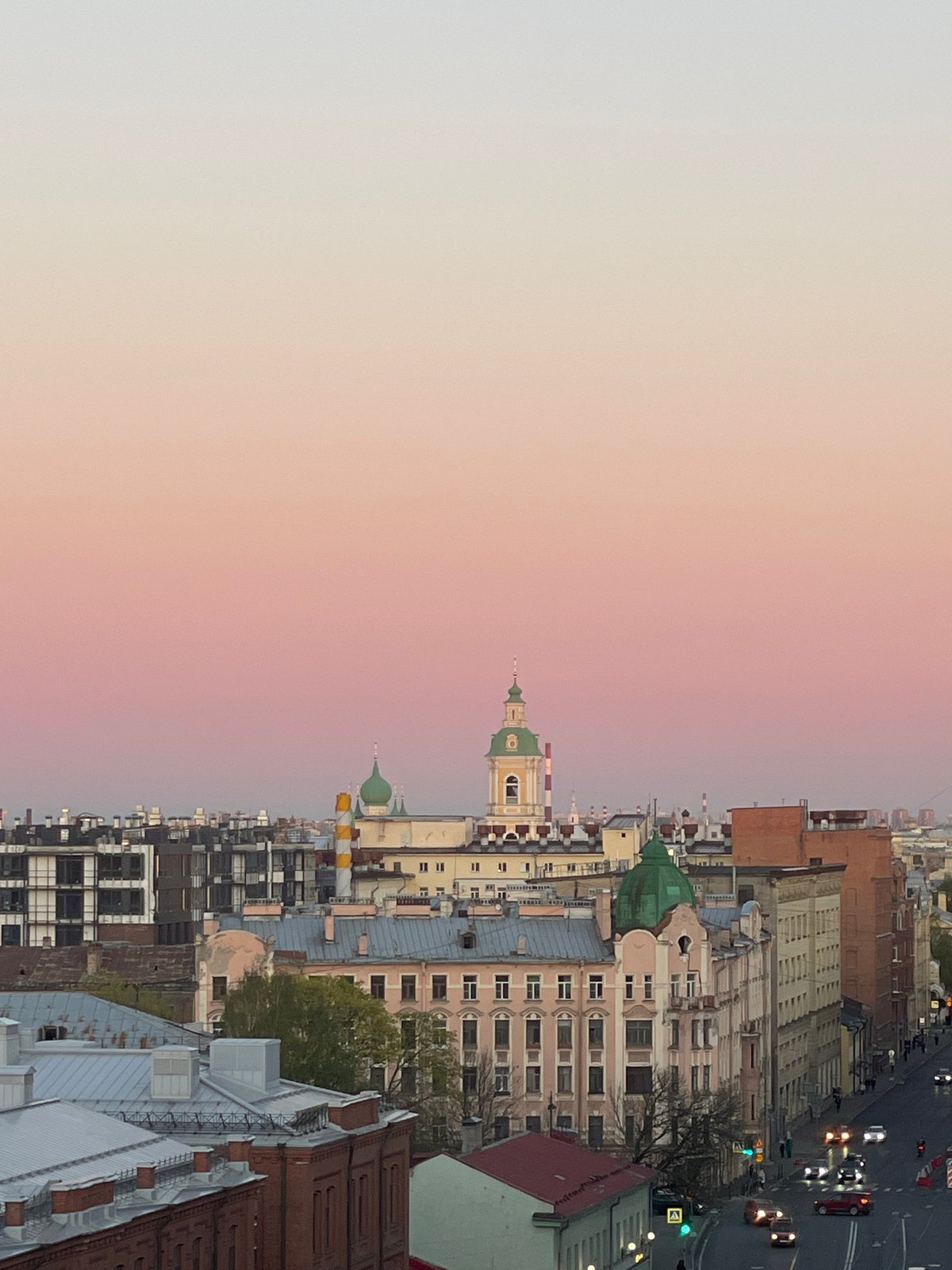 Saint Petersburg captured in sunset twilight on May 8