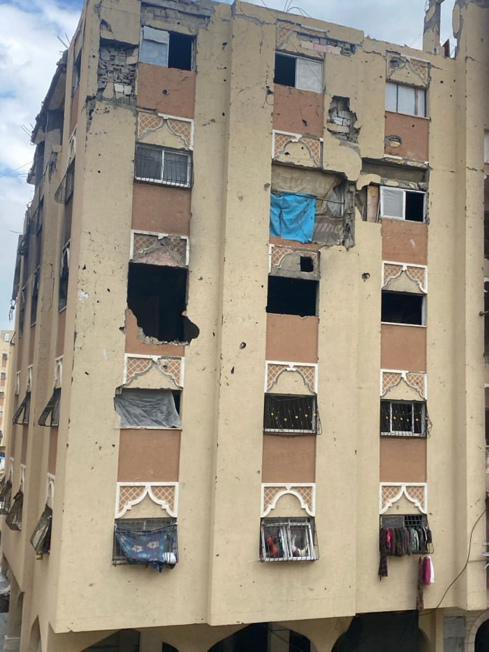 Khan Yunis shows widespread destruction and displacement conditions